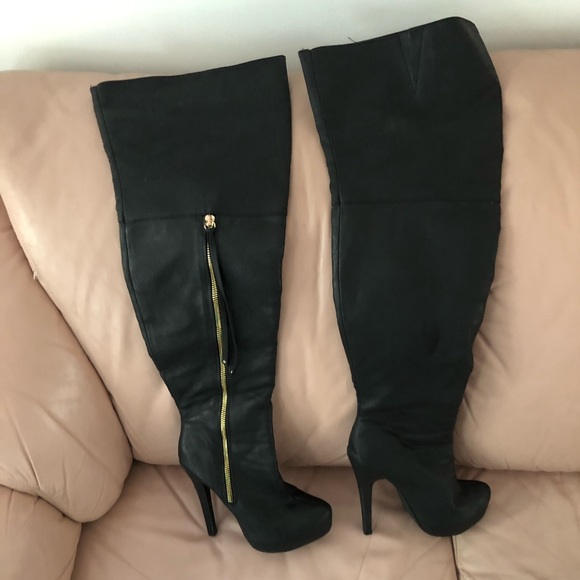 Thigh High Stiletto Boots - Picture 2 of 9
